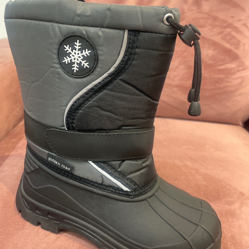 Winter Snow Boots Waterproof Insulated Faux Fur Boys Hiking Boots 2291K